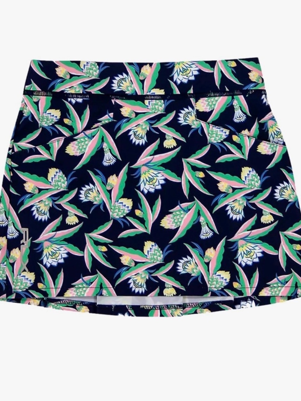 NWT RLX Ralph Lauren Navy Floral Print Skort with Pink and Green Accents Size 4